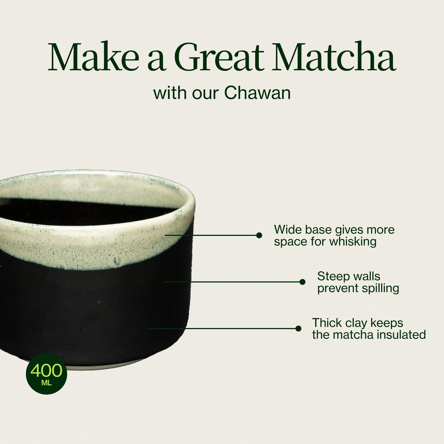 Černá Čajová Miska Chawan