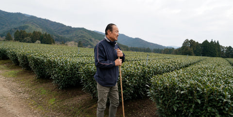 Sakamoto, Nio Teas partner tea farmer in Shibushi, Japan